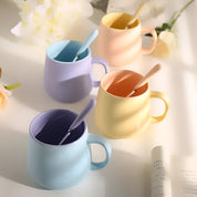 Matte Colour Clash Coffee Mug & Spoon - The House Of BLOC