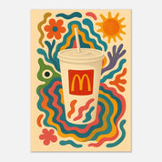 McDonald's Coke Drink Illustration Poster - Premium Semi - Glossy Poster - The House Of BLOC