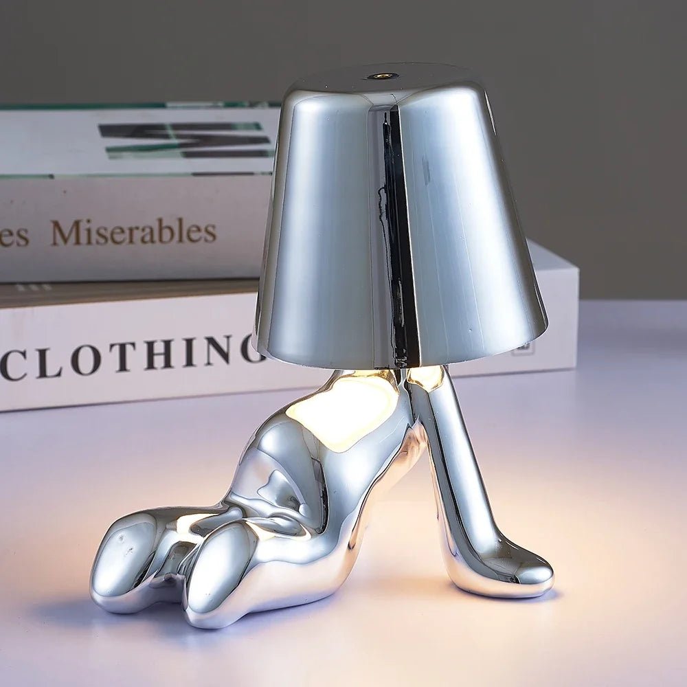 Metallic Chrome Figurine Table Lamp - The House Of BLOC