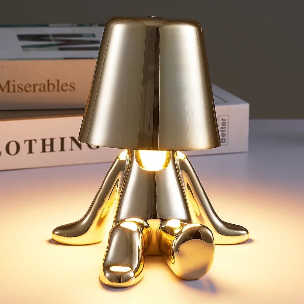 Metallic Chrome Figurine Table Lamp - The House Of BLOC