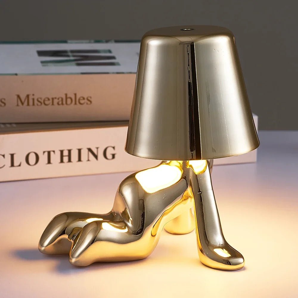 Metallic Chrome Figurine Table Lamp - The House Of BLOC