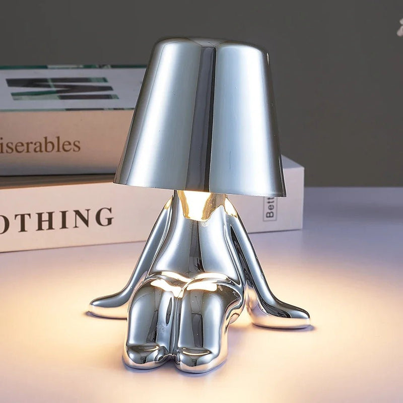 Metallic Chrome Figurine Table Lamp - The House Of BLOC