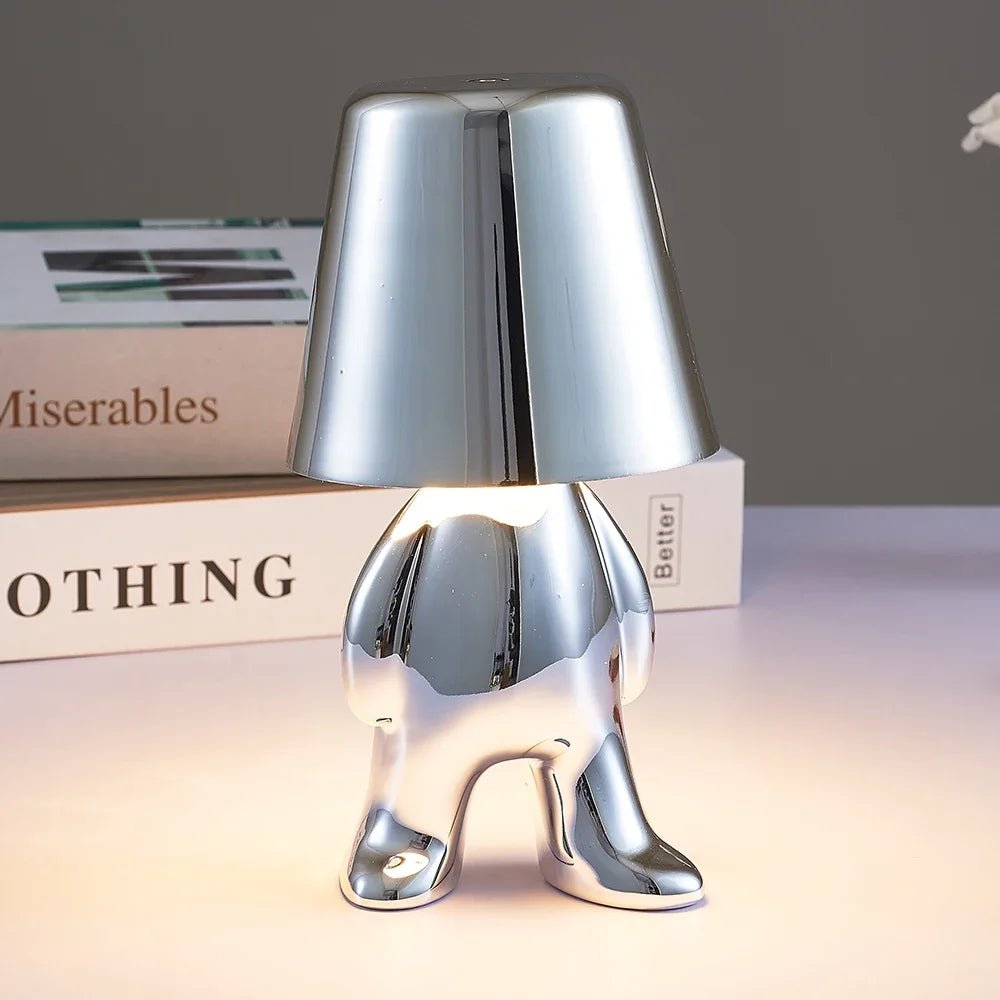 Metallic Chrome Figurine Table Lamp - The House Of BLOC