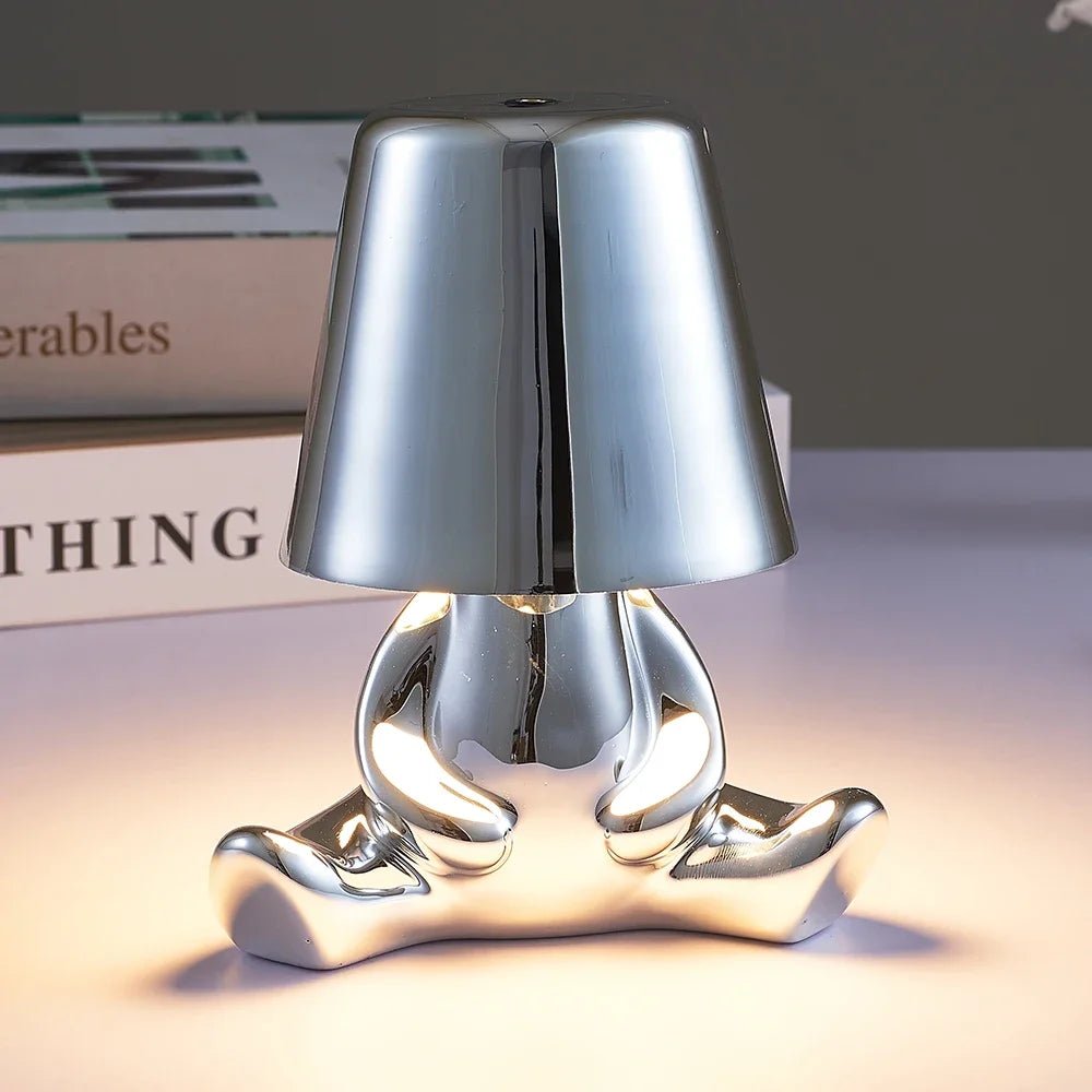 Metallic Chrome Figurine Table Lamp - The House Of BLOC