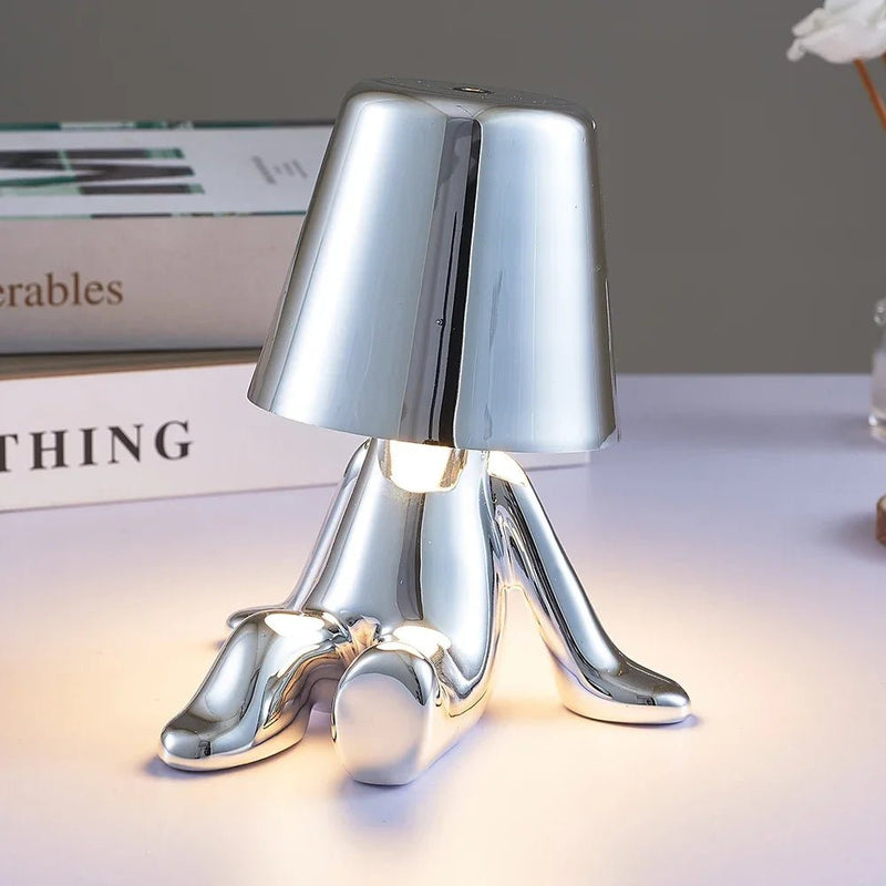 Metallic Chrome Figurine Table Lamp - The House Of BLOC