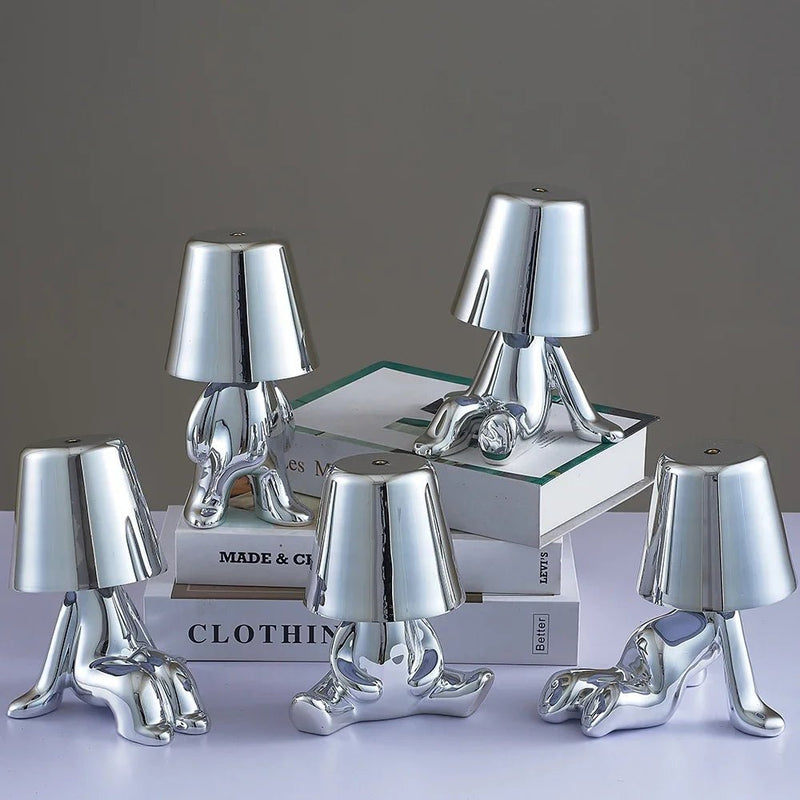 Metallic Chrome Figurine Table Lamp - The House Of BLOC