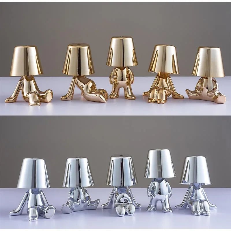 Metallic Chrome Figurine Table Lamp - The House Of BLOC