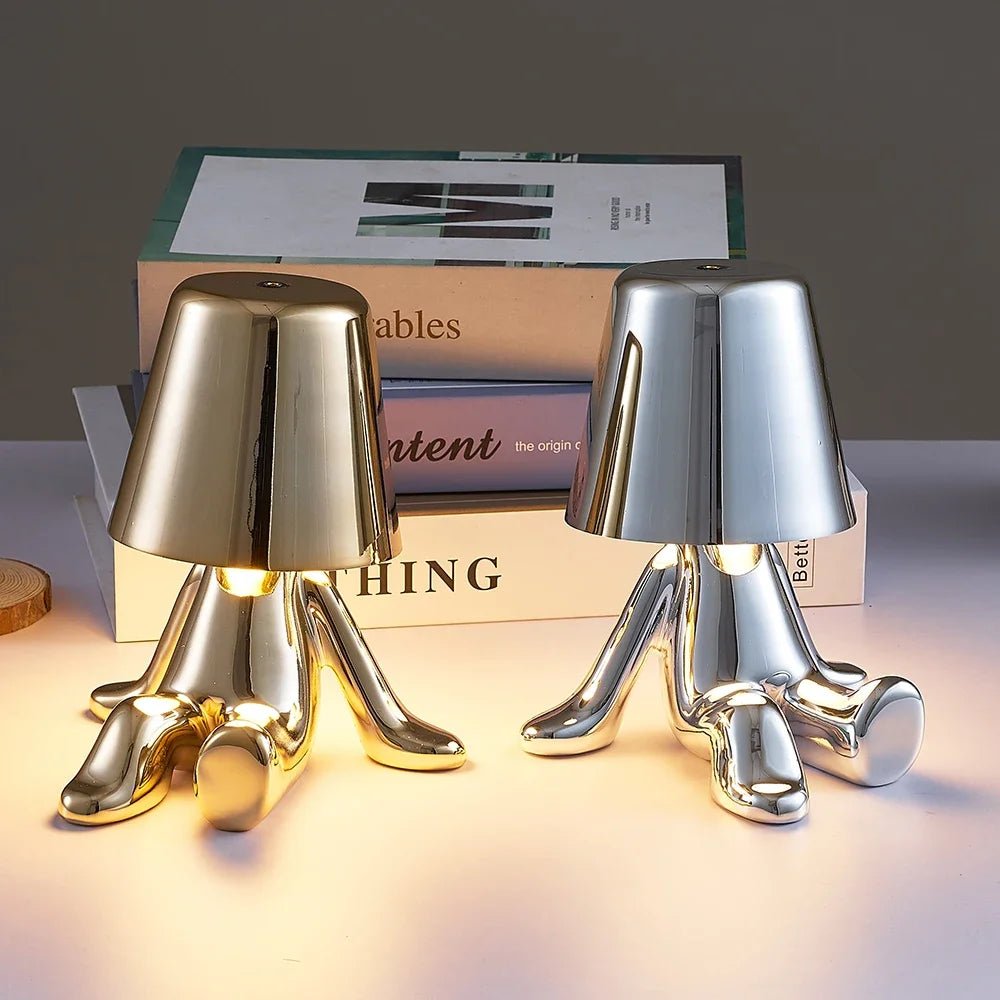 Metallic Chrome Figurine Table Lamp - The House Of BLOC