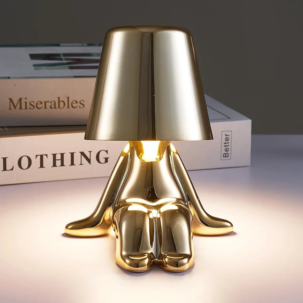 Metallic Chrome Figurine Table Lamp - The House Of BLOC