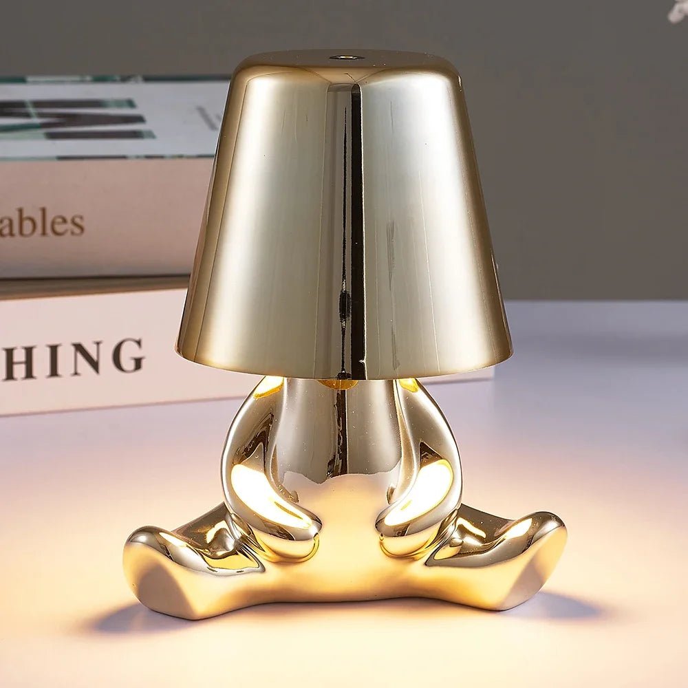 Metallic Chrome Figurine Table Lamp - The House Of BLOC