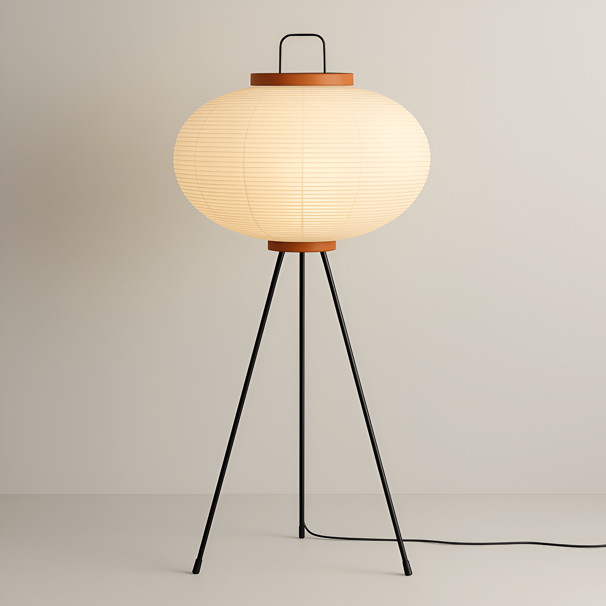 Minimalist Japanese Rice Paper Floor Lamp - The House Of BLOC