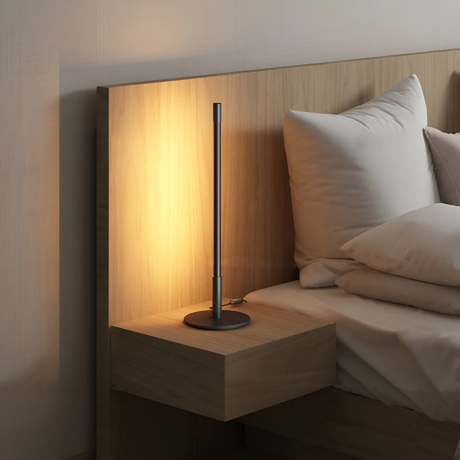 Minimalist Sleek Black LED Table Lamp - The House Of BLOC