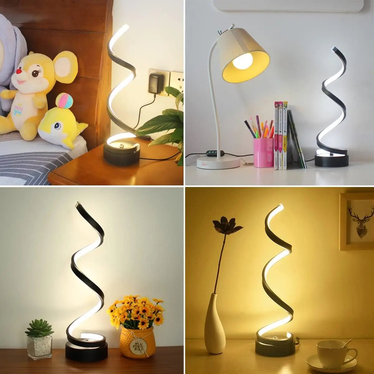 Minimalist Spiral Table Lamp - The House Of BLOC