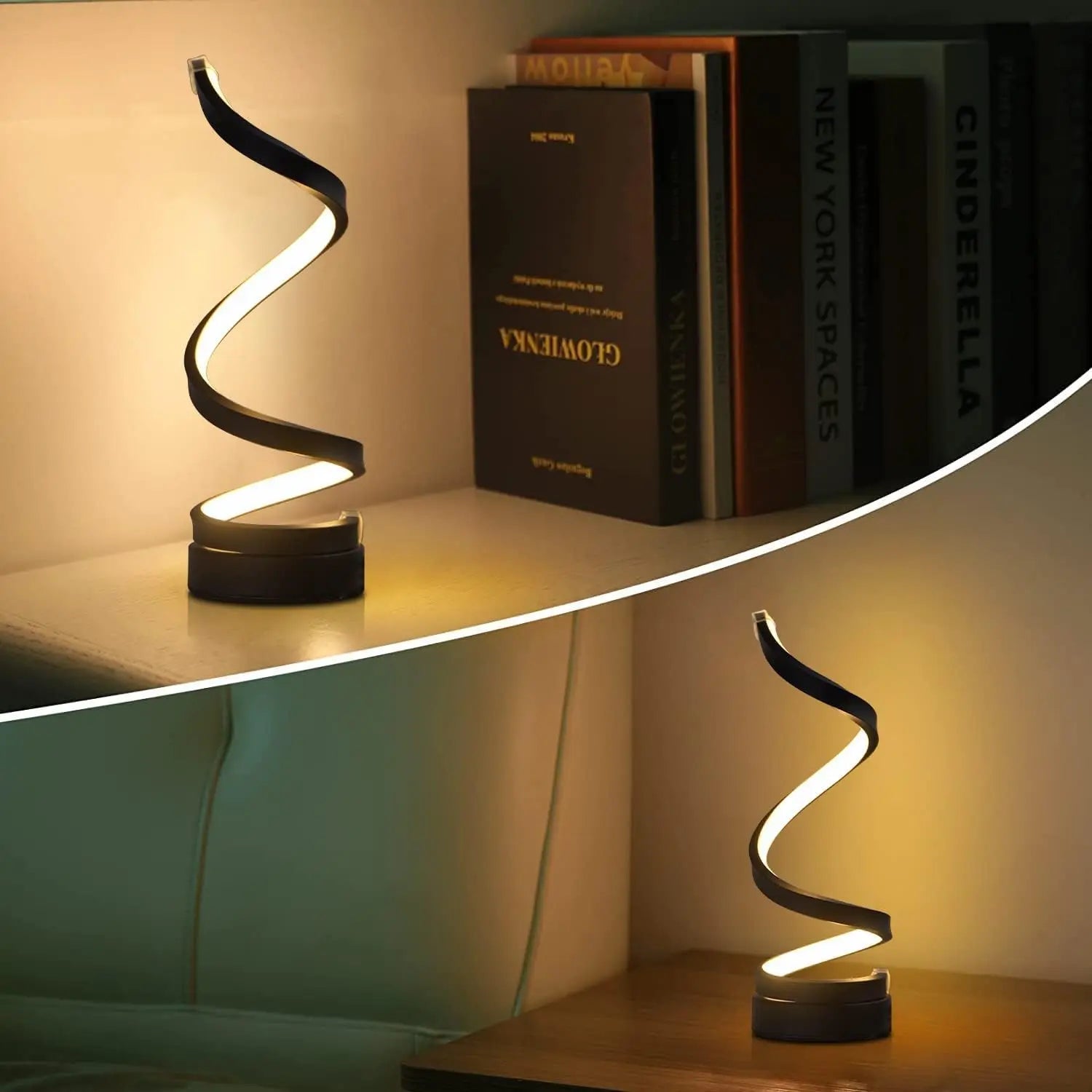 Minimalist Spiral Table Lamp - The House Of BLOC