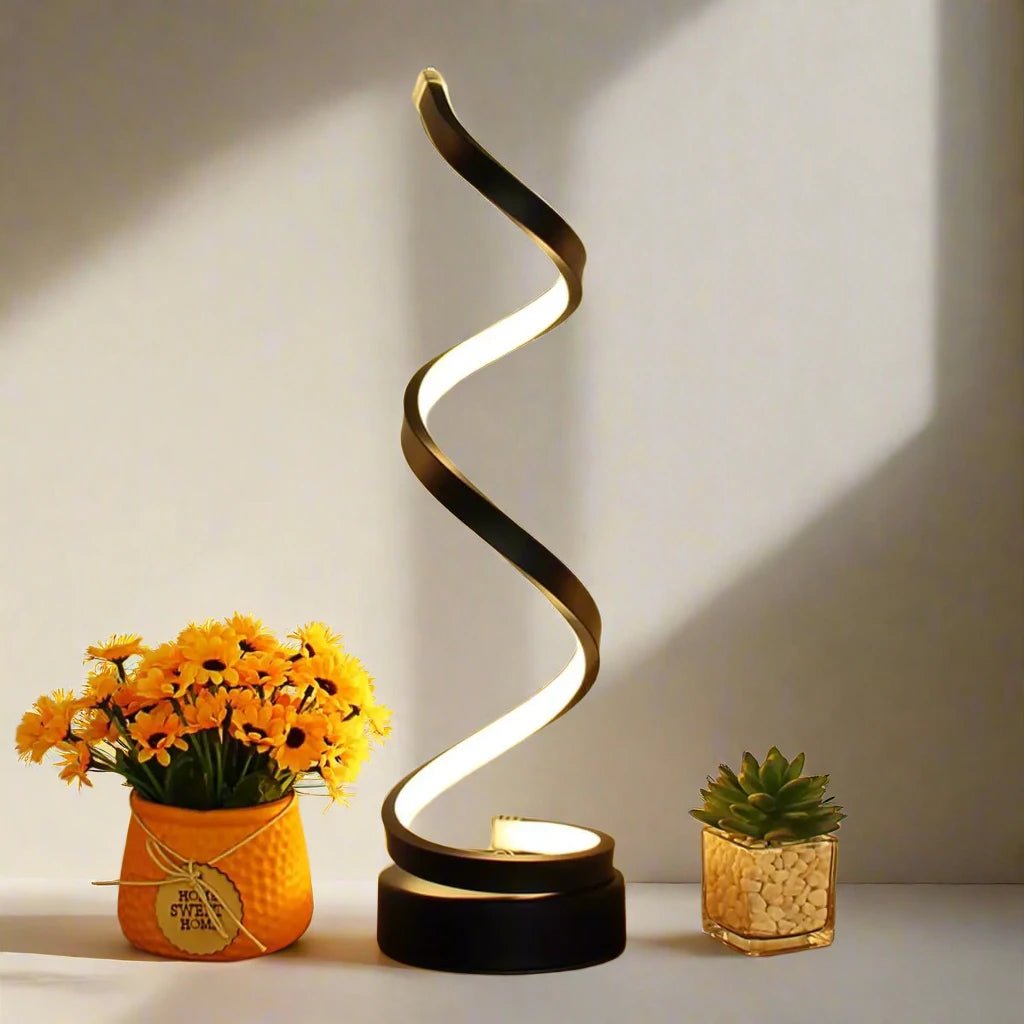 Minimalist Spiral Table Lamp - The House Of BLOC