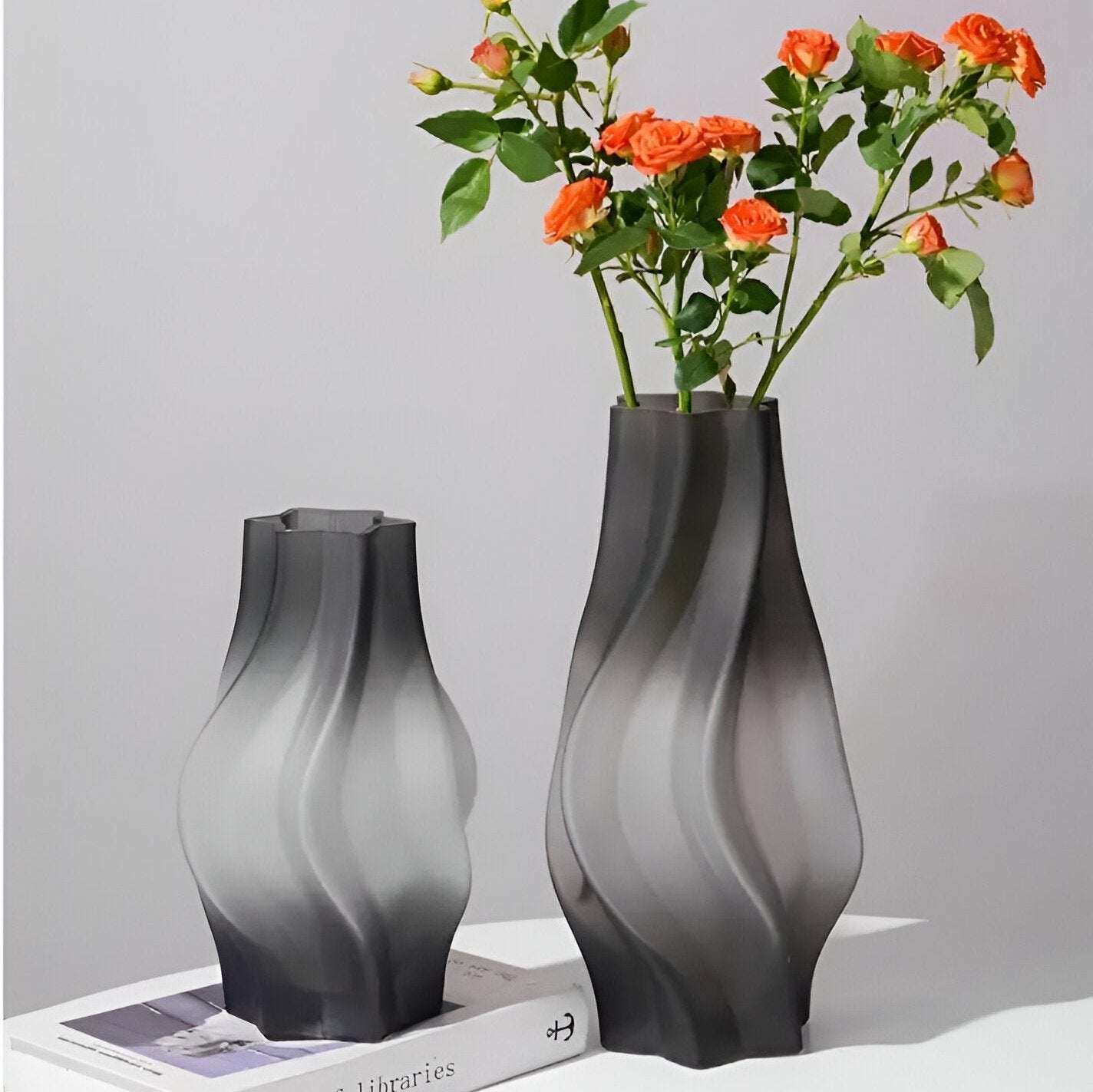 Minimalist Style Frosted Glass Vase - The House Of BLOC