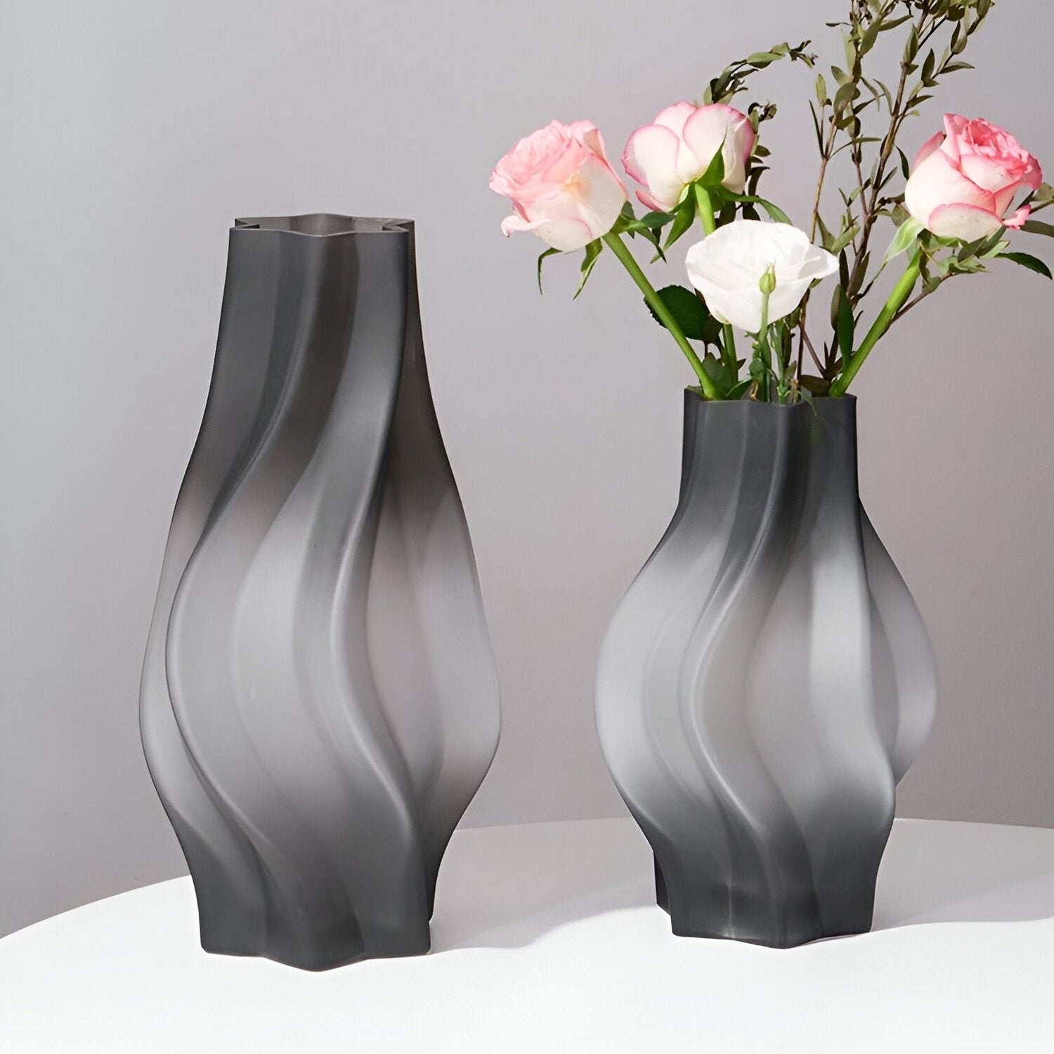 Minimalist Style Frosted Glass Vase - The House Of BLOC