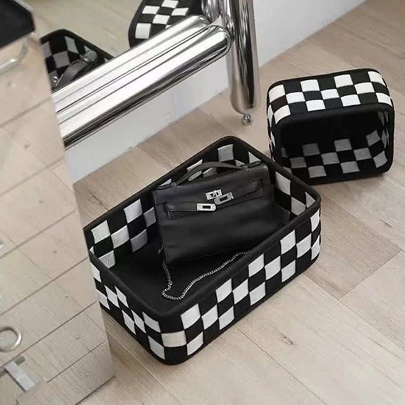 Monochrome Geometric Storage Basket - The House Of BLOC