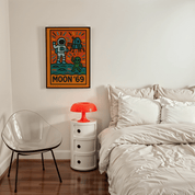 Moon Landing Poster - Keith Haring Inspired - Premium Semi - Glossy Poster - The House Of BLOC