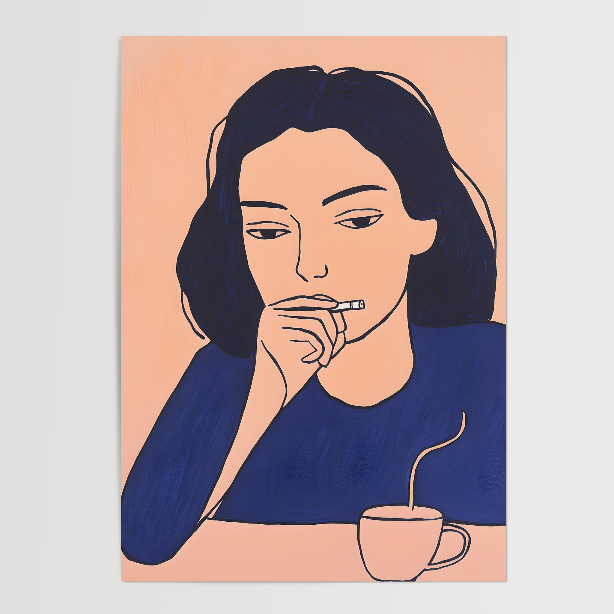 Morning Thoughts - Premium Semi - Glossy Poster - The House Of BLOC