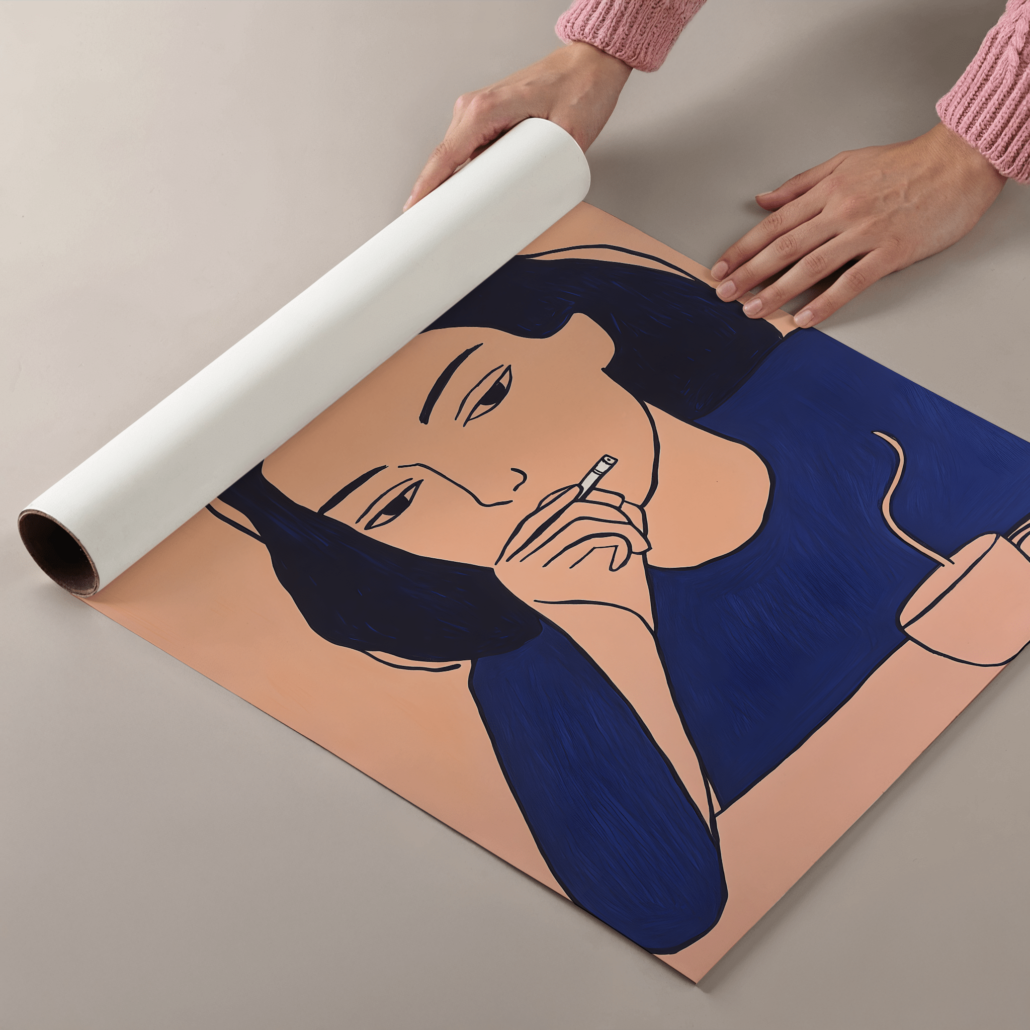 Morning Thoughts - Premium Semi - Glossy Poster - The House Of BLOC