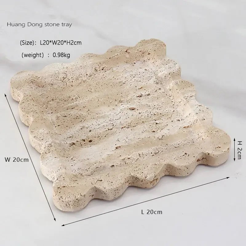 Natural Marble Decorative Display Plate - The House Of BLOC