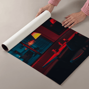 Neon Solitude - Premium Semi - Glossy Poster - The House Of BLOC