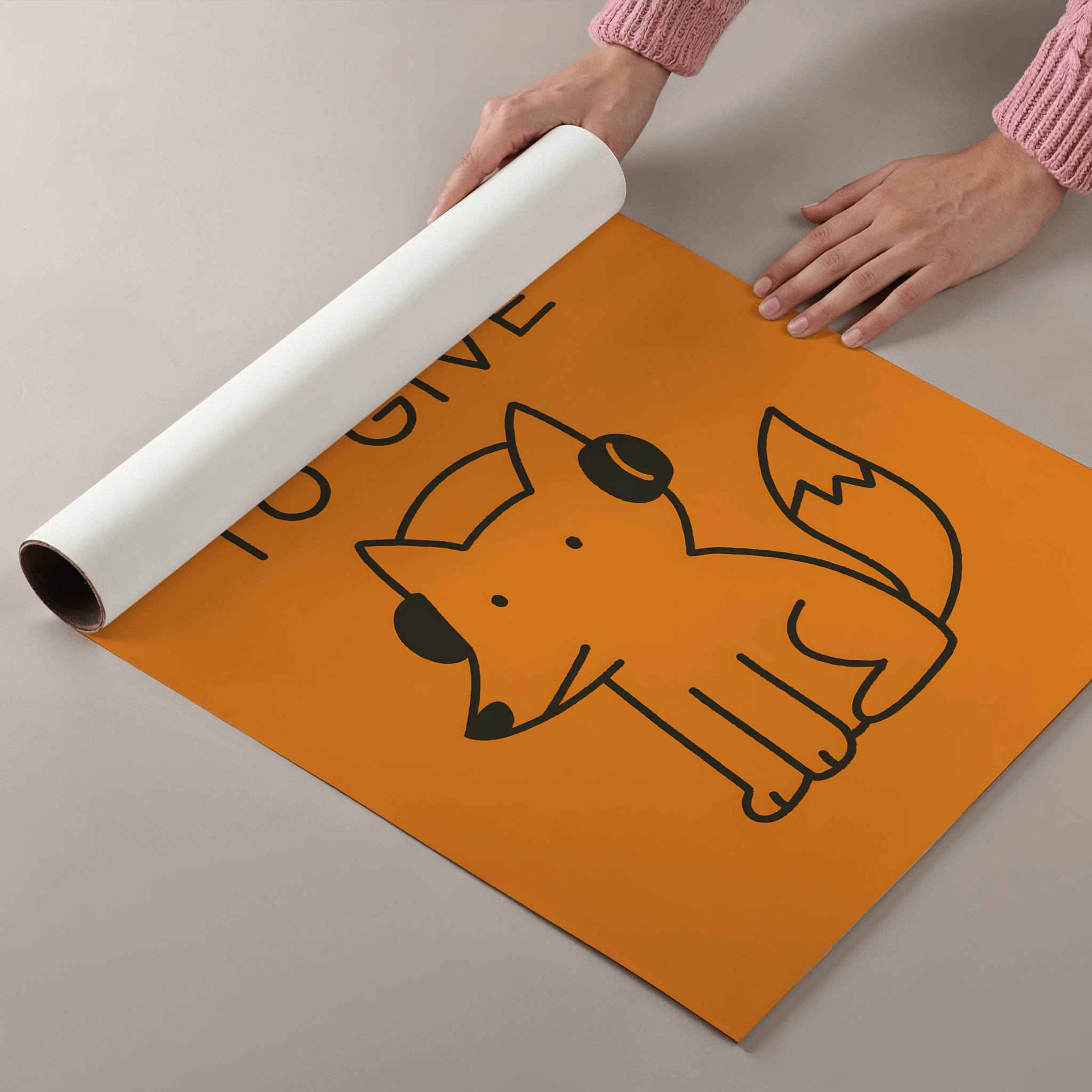No Fox To Give Animal Slogan Poster - Premium Semi - Glossy Poster - Mounted Framed Poster - The House Of BLOC