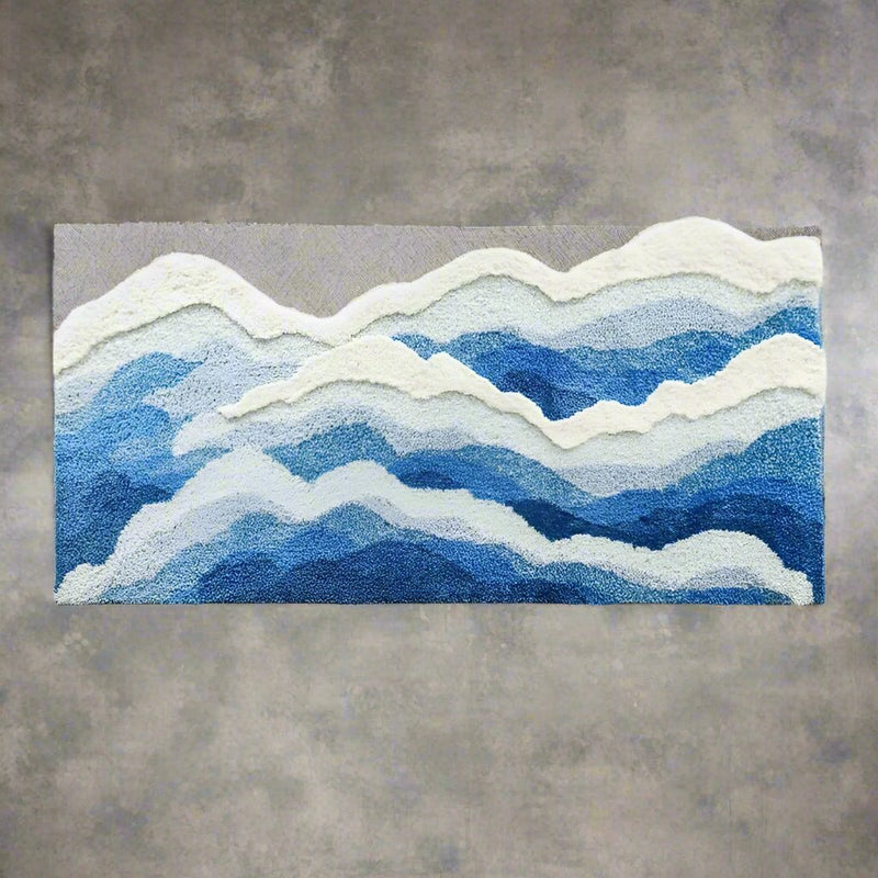 Ocean Wave Design Tufted Bedroom Rug - The House Of BLOC