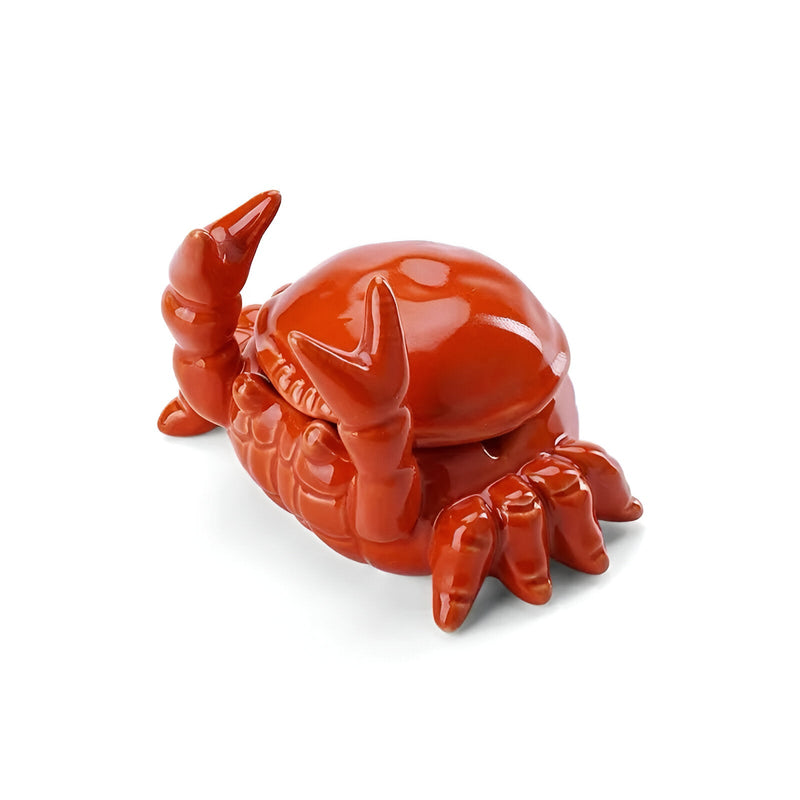 Orange Chinese Oriental Style Crab Smoking Ashtray - The House Of BLOC