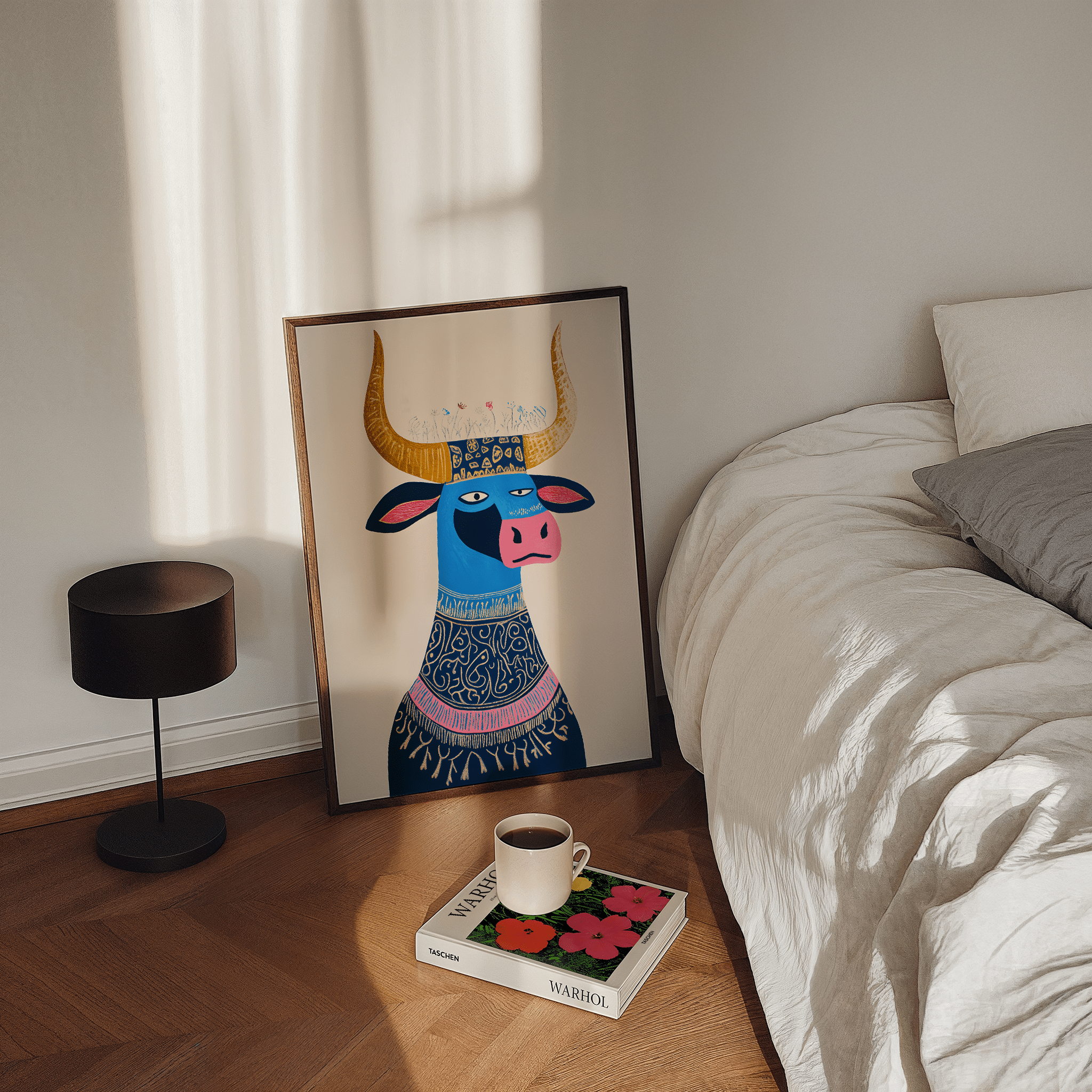 Ornamental Bull - Premium Semi - Glossy Poster - The House Of BLOC
