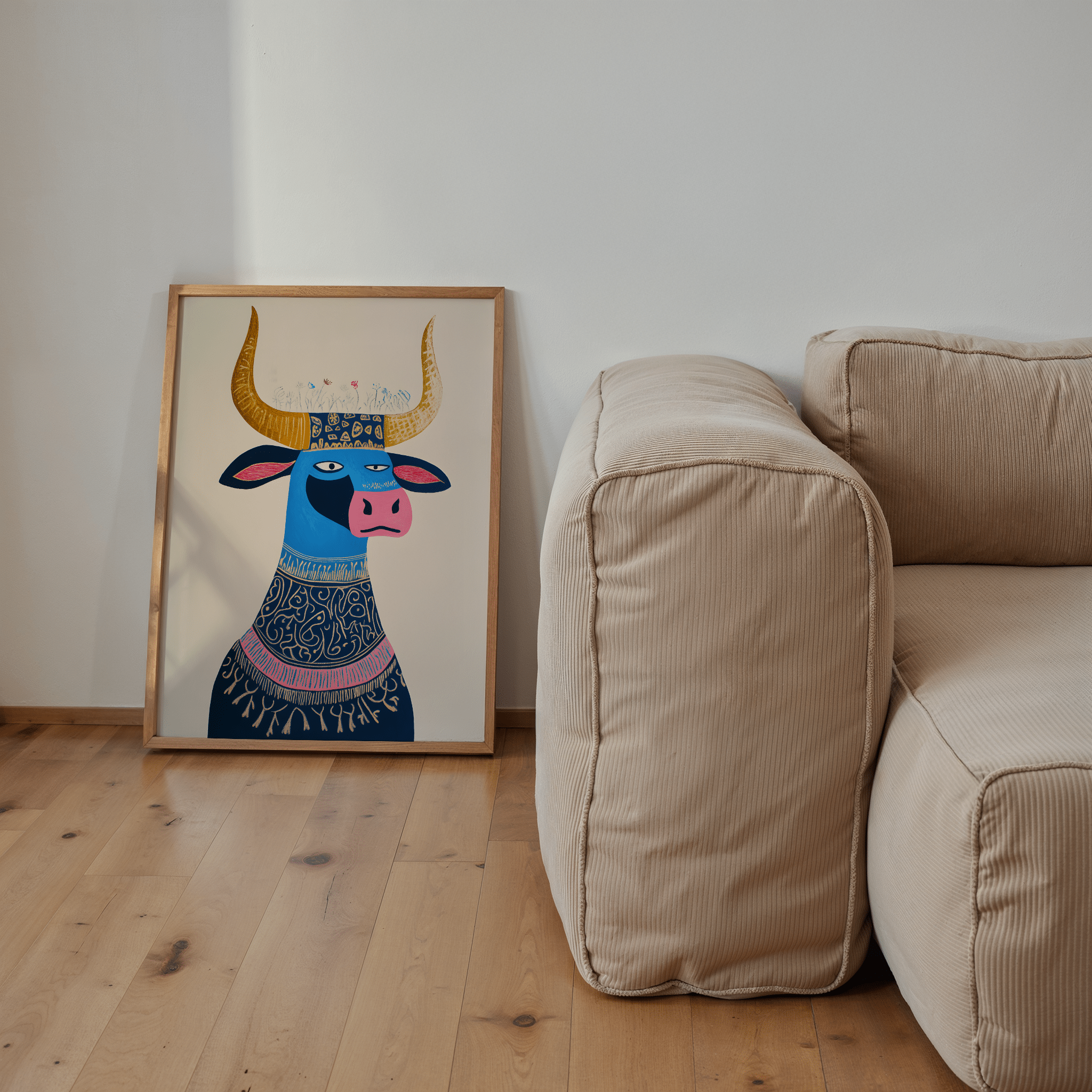 Ornamental Bull - Premium Semi - Glossy Poster - The House Of BLOC