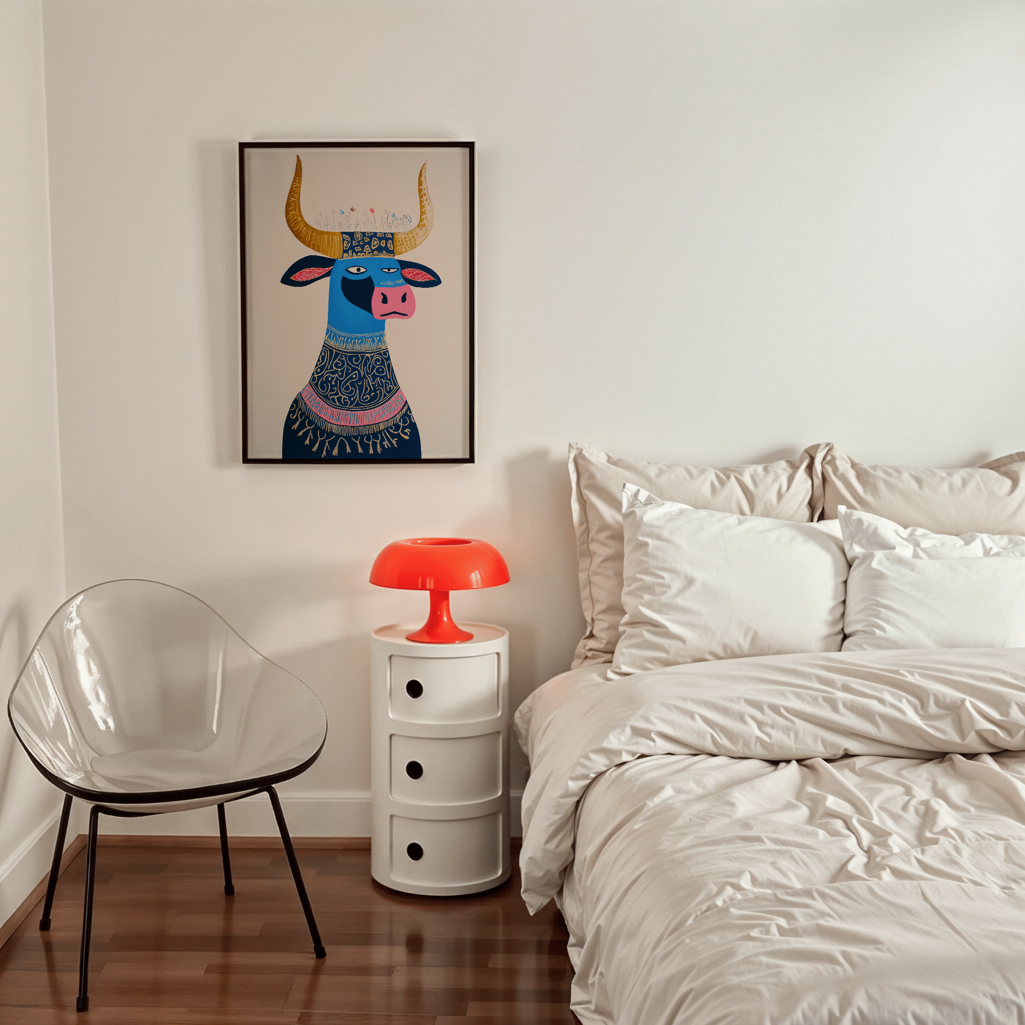 Ornamental Bull - Premium Semi - Glossy Poster - The House Of BLOC