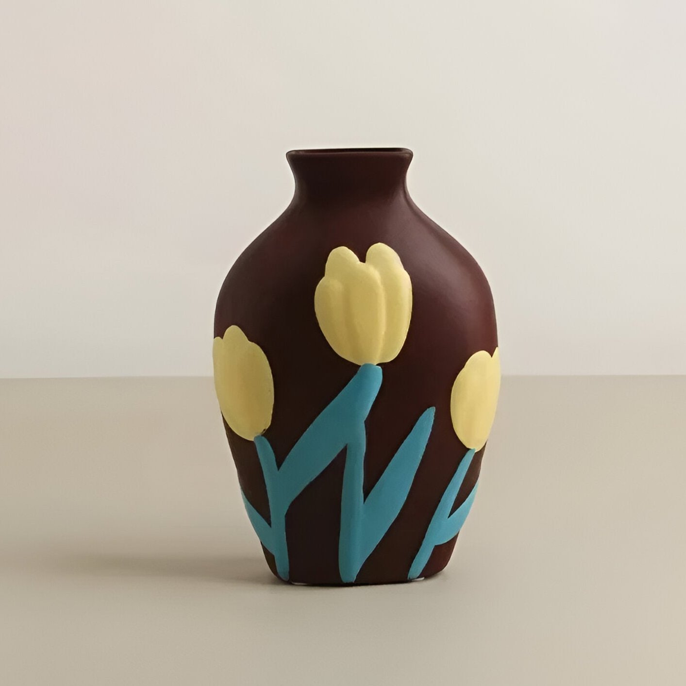 Painted Floral Ceramic Vase - The House Of BLOC