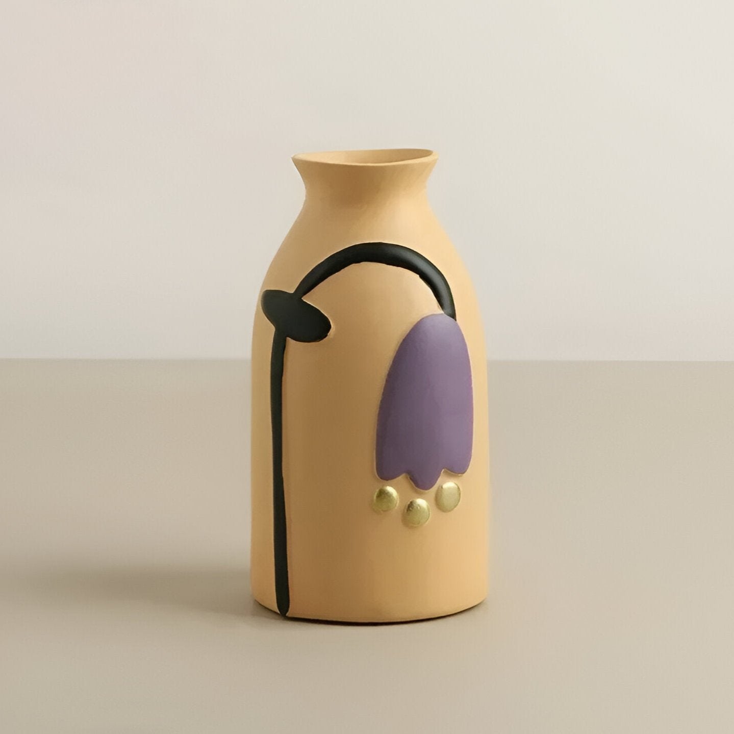 Painted Floral Ceramic Vase - The House Of BLOC