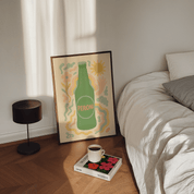 Peroni Drink Illustration Poster - Premium Semi - Glossy Poster - Mounted Framed Poster - The House Of BLOC