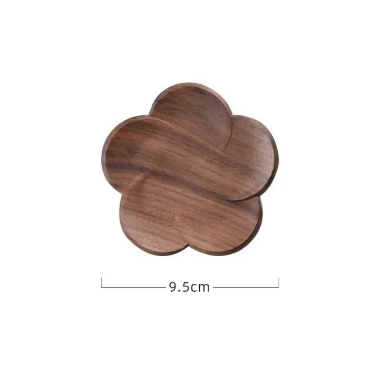 Petal Design Walnut Wood Coaster - The House Of BLOC