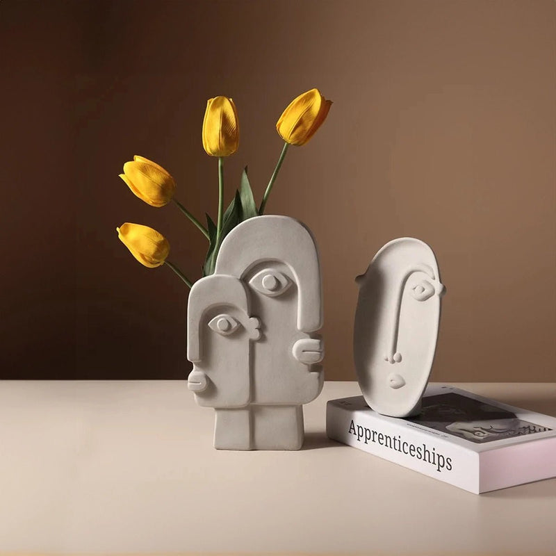 Picasso Inspired Ceramic Face Vase - The House Of BLOC