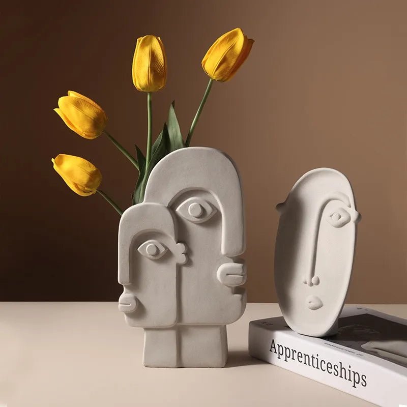 Picasso Inspired Ceramic Face Vase - The House Of BLOC