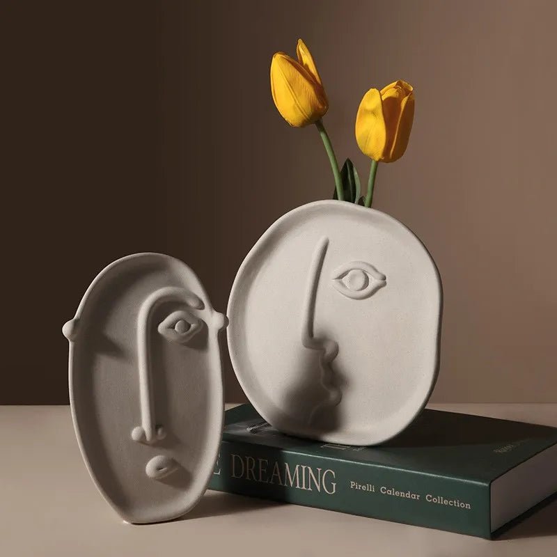 Picasso Inspired Ceramic Face Vase - The House Of BLOC