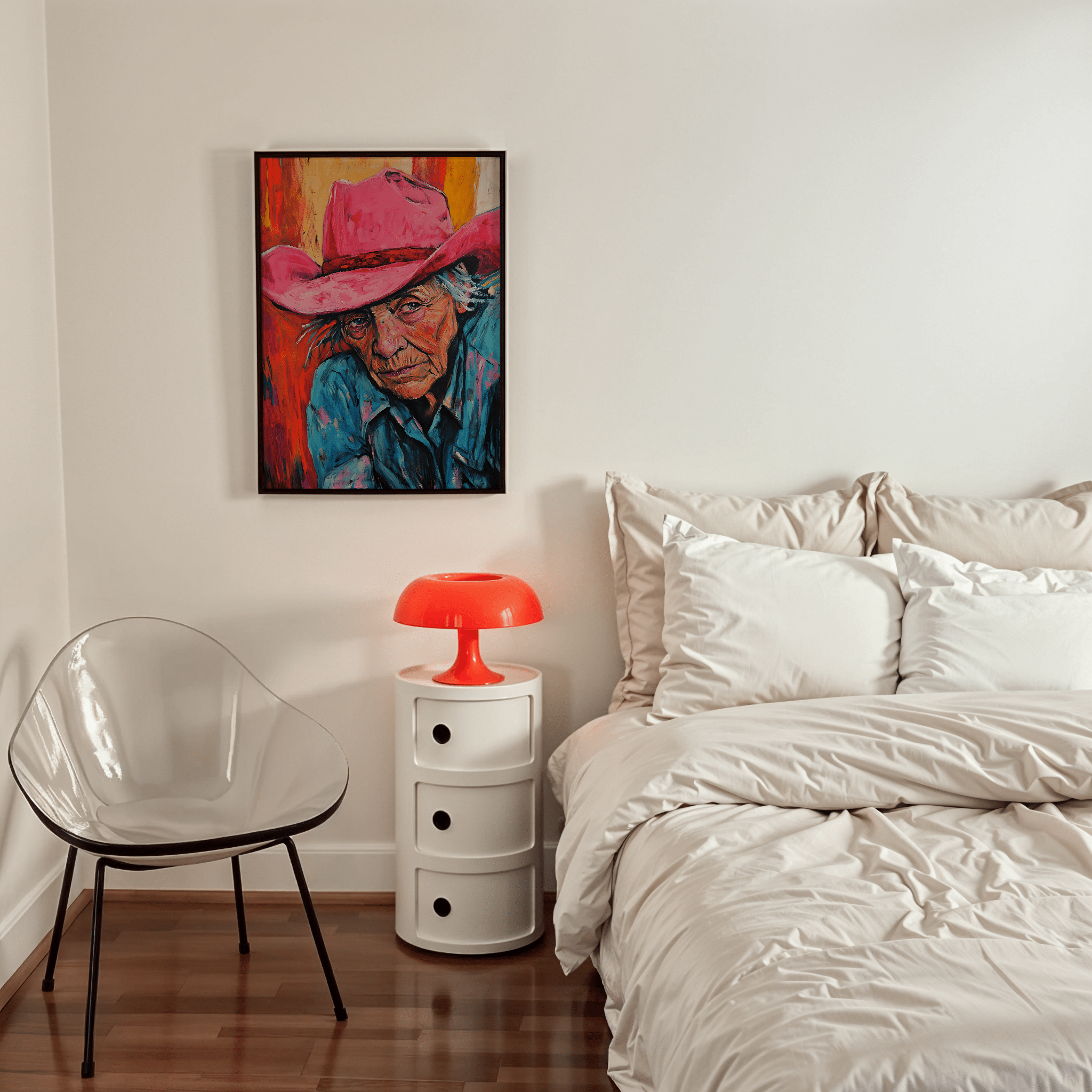 Pink Hat Of Grit - Premium Semi - Glossy Poster - The House Of BLOC
