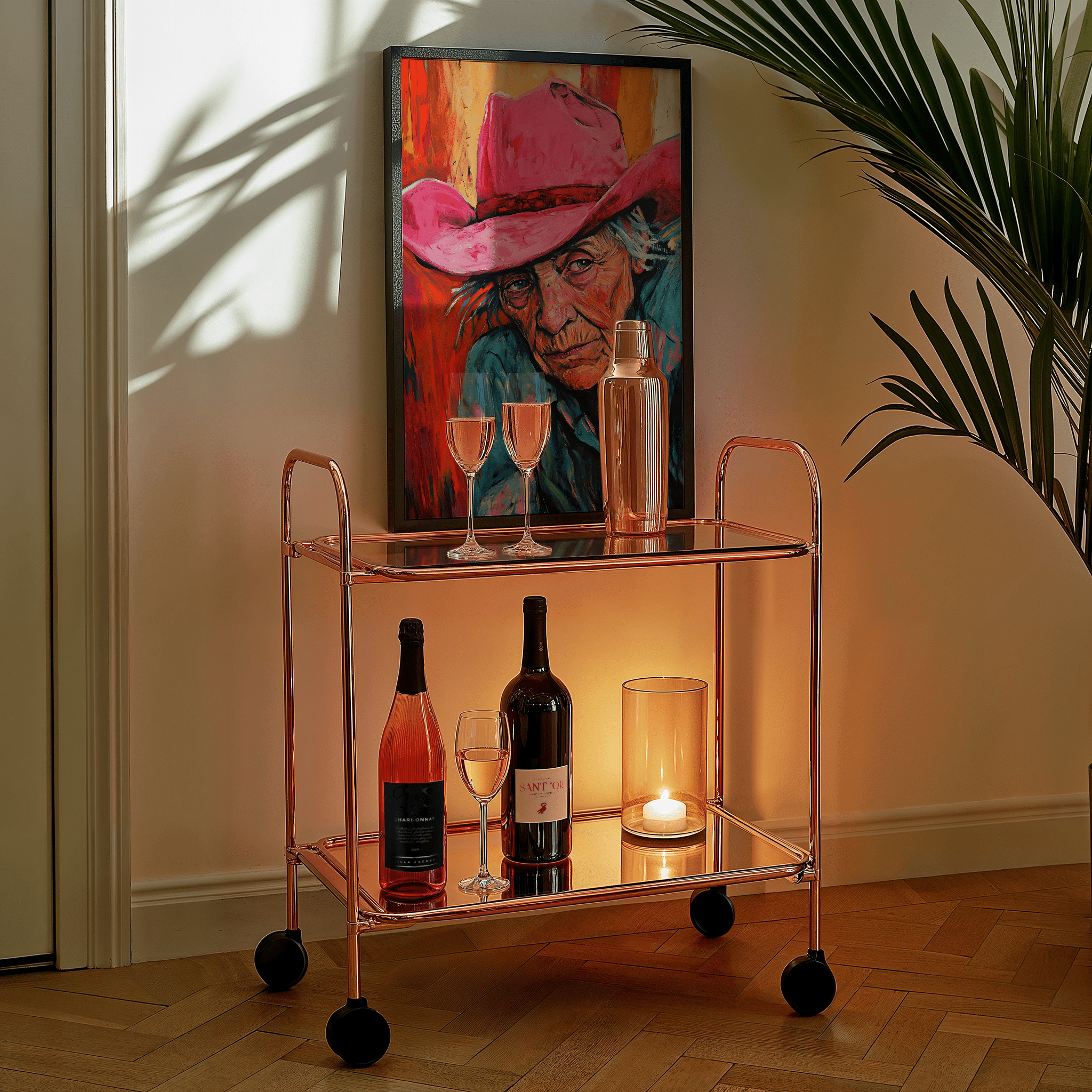 Pink Hat Of Grit - Premium Semi - Glossy Poster - The House Of BLOC