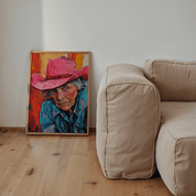 Pink Hat Of Grit - Premium Semi - Glossy Poster - The House Of BLOC