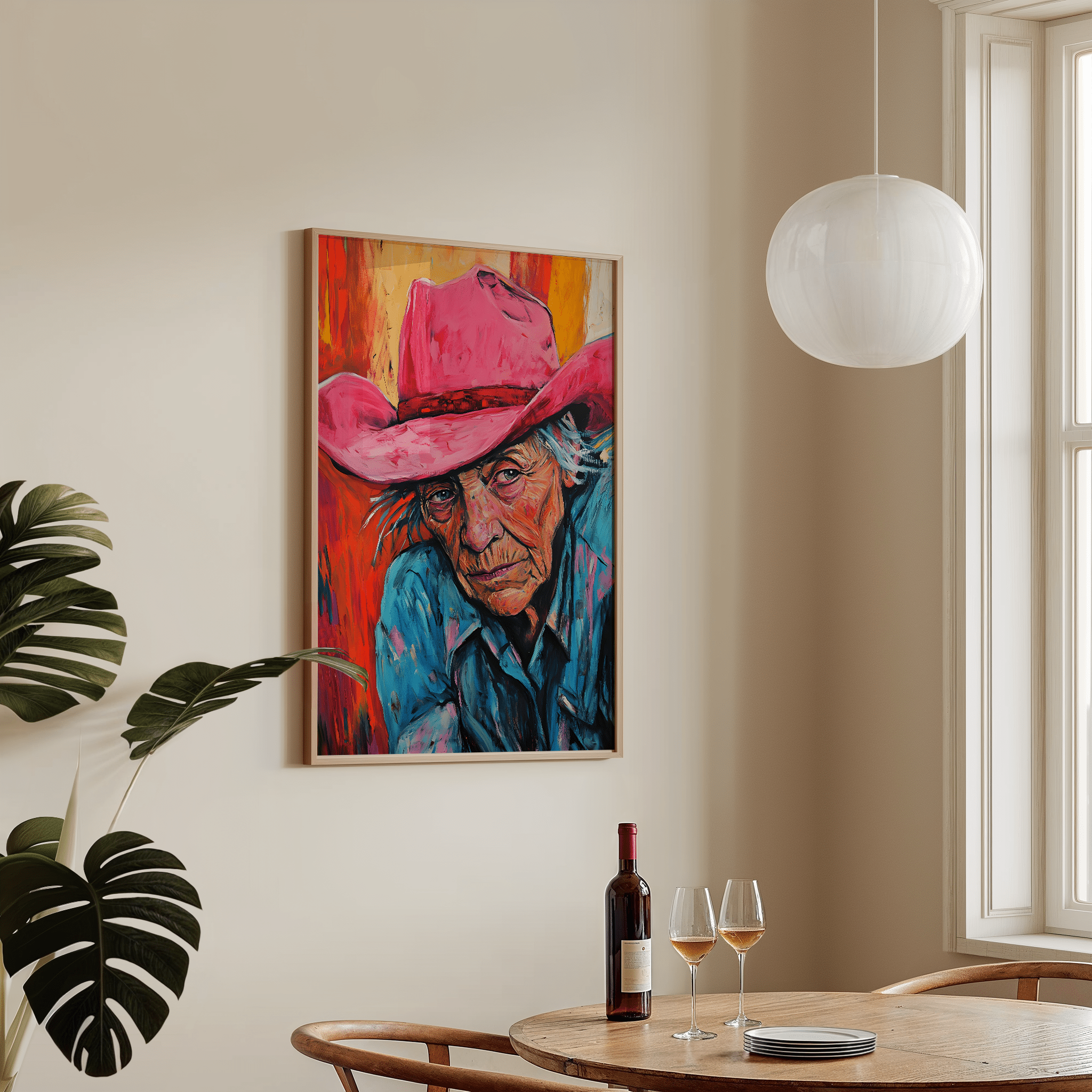 Pink Hat Of Grit - Premium Semi - Glossy Poster - The House Of BLOC