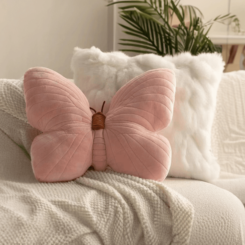 Pink Plush Butterfly Cushion Pad - The House Of BLOC