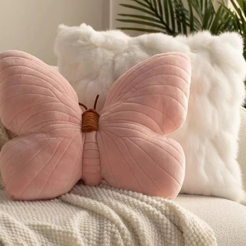 Pink Plush Butterfly Cushion Pad - The House Of BLOC