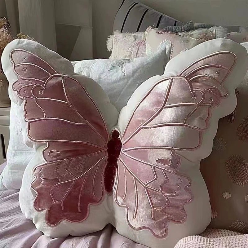 Pink Plush Butterfly Cushion Pad - The House Of BLOC