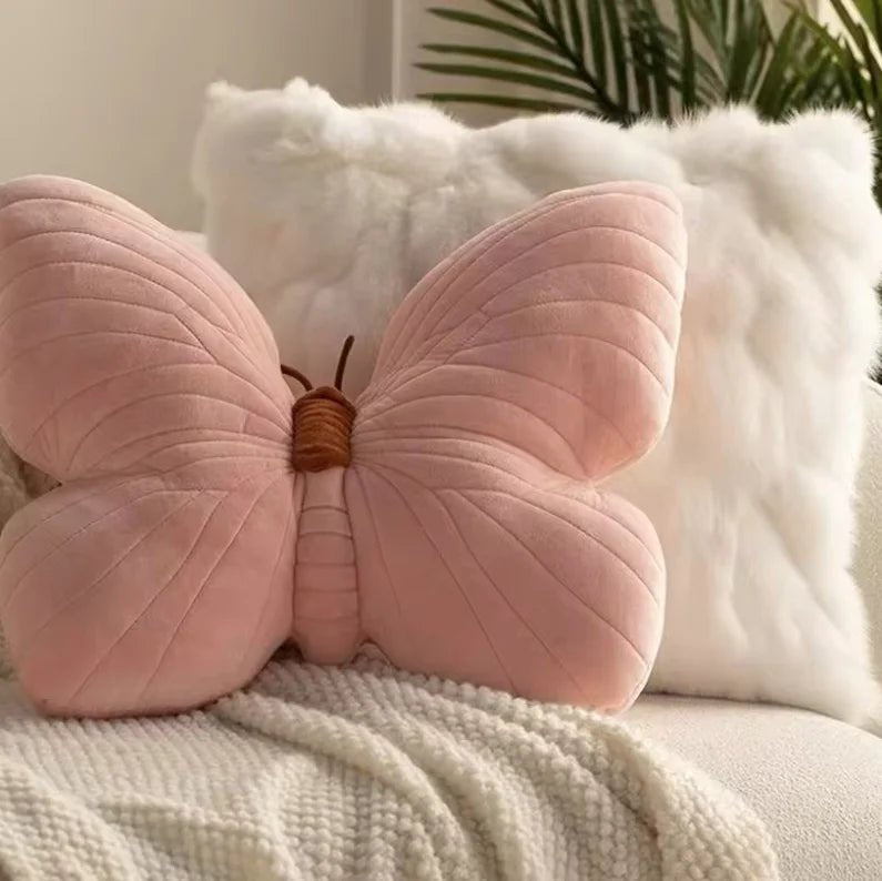 Pink Plush Butterfly Cushion Pad - The House Of BLOC