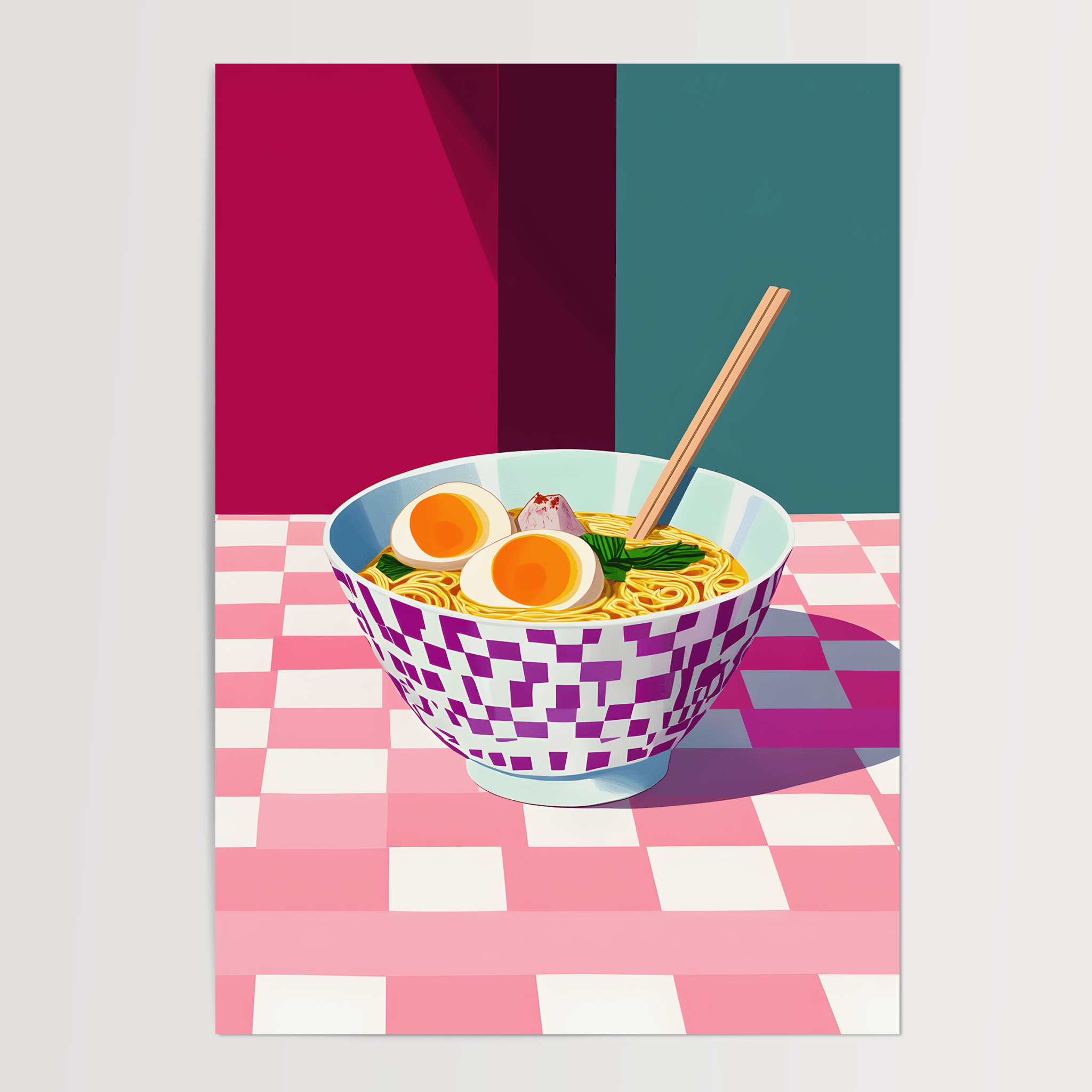 Pixel Ramen - Premium Semi - Glossy Poster - The House Of BLOC