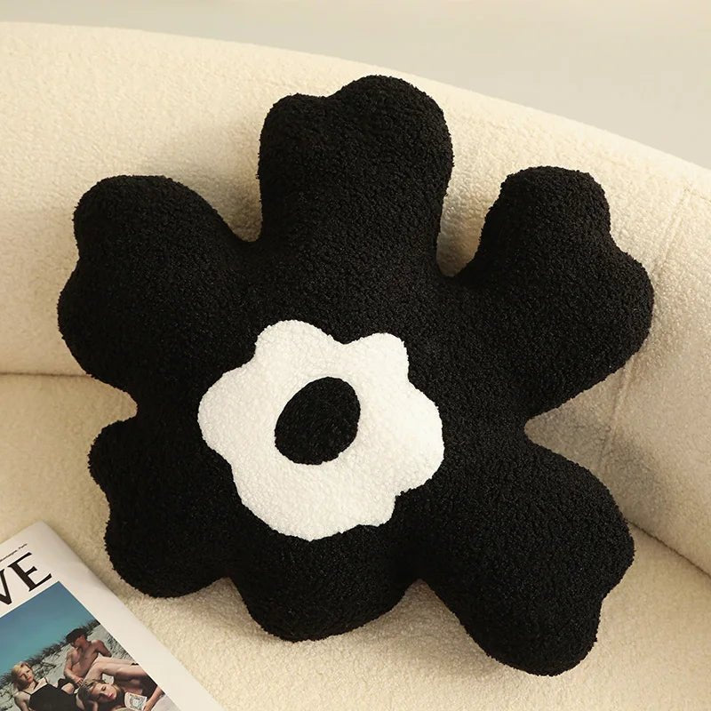 Plush Abstract Flower Shape Cushion - The House Of BLOC